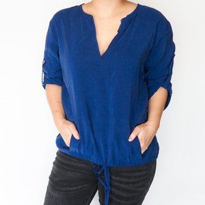BCBGMAXAZARIA Blue Blouse